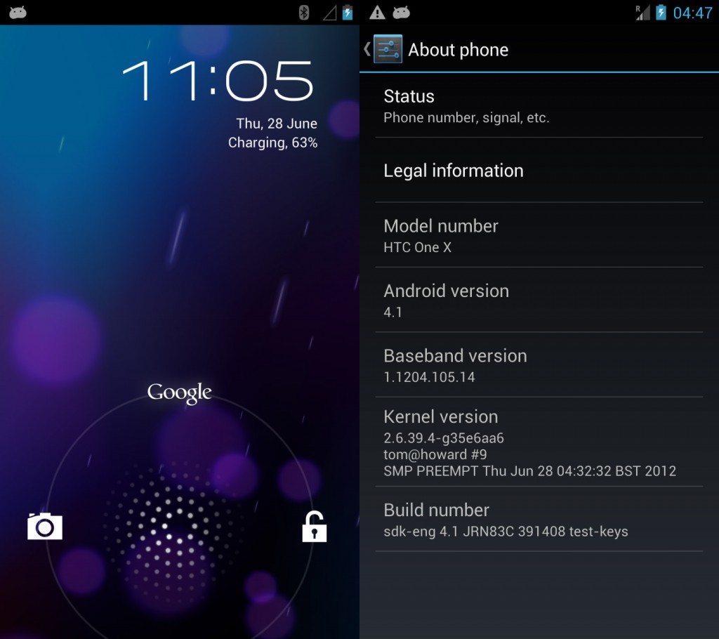 Android 4.1 Jelly Bean для Galaxy Nexus - скриншот 1