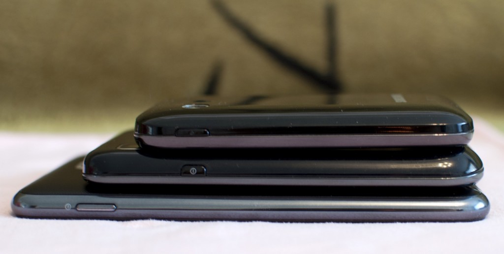 Samsung Galaxy Y S5360 сравнение с Samsung Galaxy Note и Galaxy S i9000 толщина корпуса