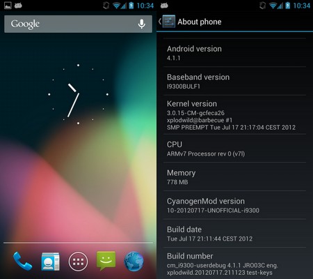 CyanogenMod 10 RC 2 (4.1.1) для Samsung Galaxy S III