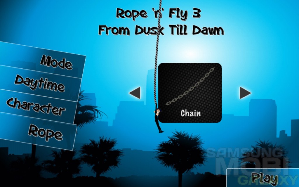 Игра Rope'n'Fly - From Dusk для Samsung Galaxy Note S III Ace 2 и Gio