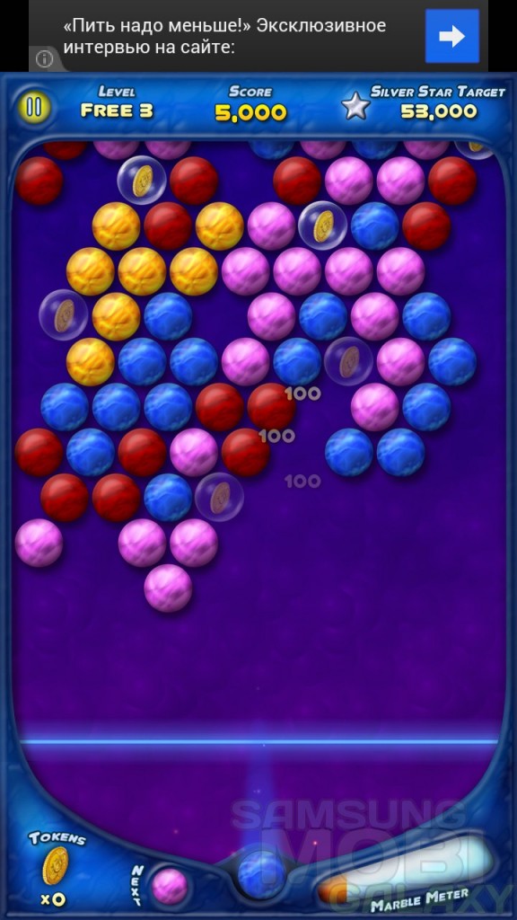 Игра Bubble Bust! для Samsung Galaxy Note S3 Ace 2 Gio Tab