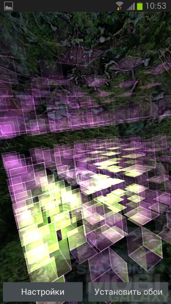 Matrix 3D Cubes 3 - интерактивные обои для Андроид