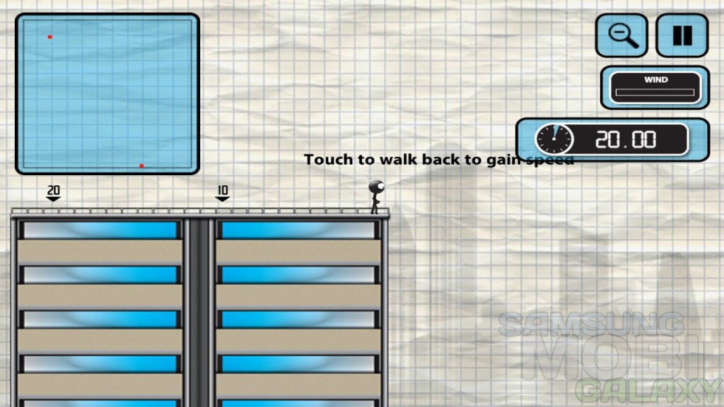 Игра Stickman Base Jumper для Samsung Galaxy