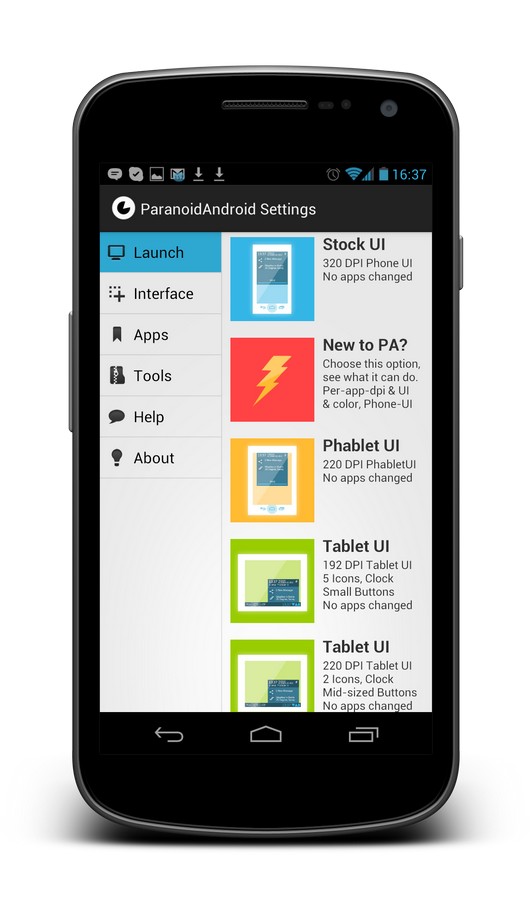 Android 4.1.2 (ParanoidAndroid 2.53) для Samsung Galaxy Note N7000