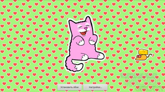 Plush Cat Free – мультяшный котик на экране для Android
