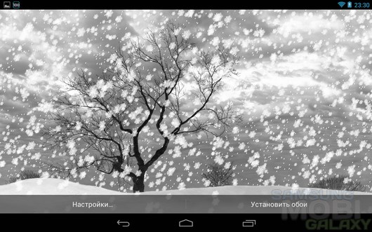 Lonely Tree Live Wallpaper – заснеженные пустоши для Android