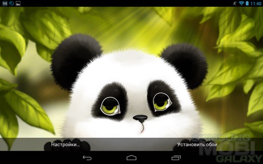 Panda Chub Live Wallpaper – милый медвежонок панда для Android
