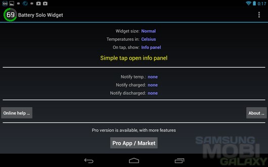 Battery Solo Widget – виджет для аккумулятора для Android