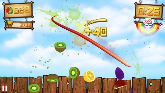 Fruit Ninja vs Skittles – новый фруктовый ниндзя для Android
