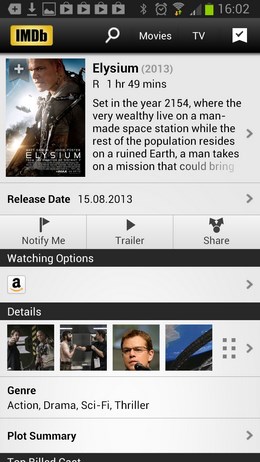IMDb Movies & TV – база знаний киномана для Android