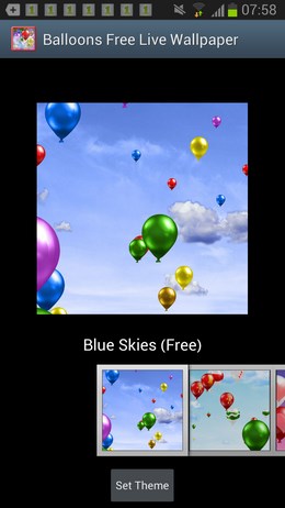Balloons Live Wallpaper – воздушные шарики