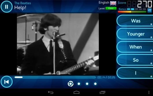 LyricsTap - учим английский с музыкой на Samsung Galaxy