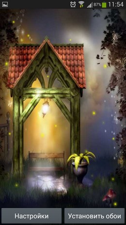 Дивная сказка и светлячки Firefly Live Wallpaper для Android