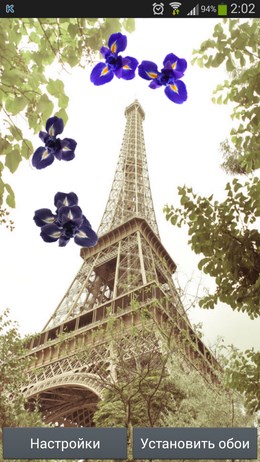 Красивые обои с Парижем Lovely Parisian Live Wallpaper для Android
