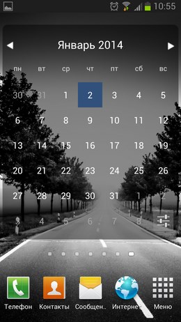 Виджет календаря Month Calendar Widget для Android