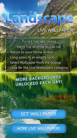 Обои с красивой природой Landscape Live Wallpaper для Android