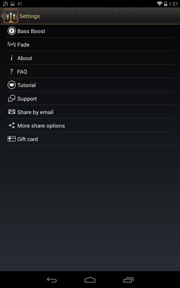 Настройки Equalizer + для Android