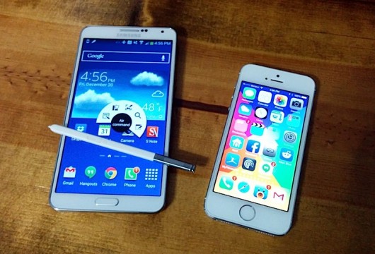 Galaxy Note 3 и iPhone-5s