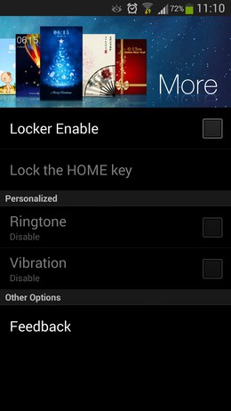 Настройки экрана блокировки Hit color Locker для Android