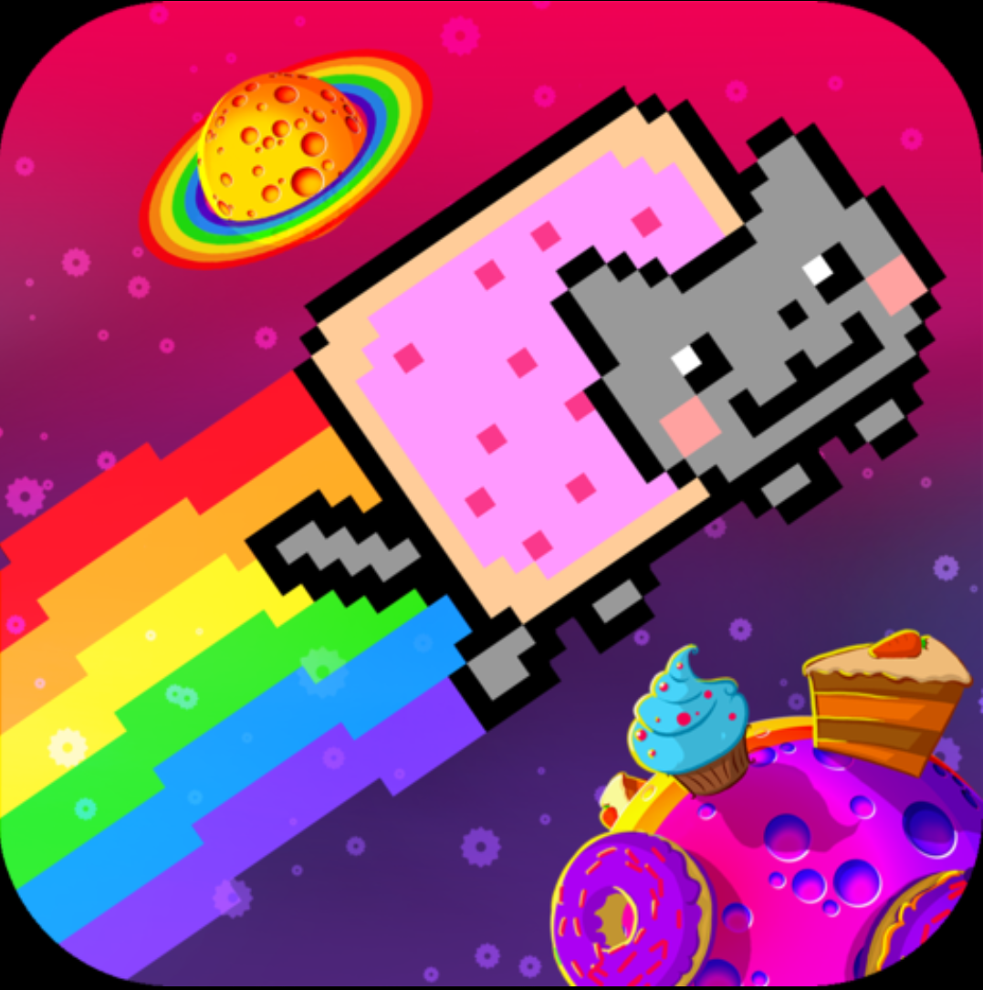 Игра кот с радугой. Нян Кэт. Nyan Cat игра. Ньян Ньян Кэт. Радужный котик нян Кэт.