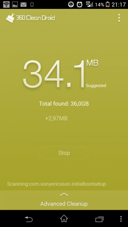 Сканирование - 360 Clean Droid для Android