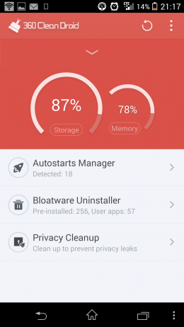 Дополнительные возможности - 360 Clean Droid для Android