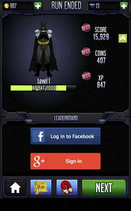 Итоги уровня - Batman & The Flash Hero Run для Android