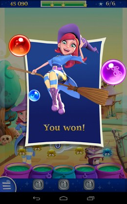 Победа - Bubble Witch 2 Saga для Android
