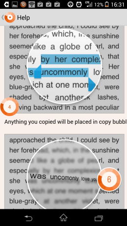 Выделение текста - Copy Bubble для Android