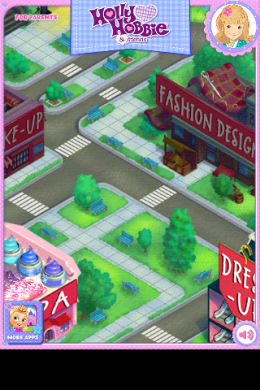 Карта города в игре Holly Hobbie & Friends Party для Android