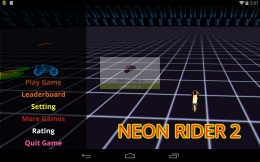 Neon Rider 2 - меню