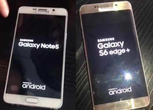 Смартфоны Galaxy Note 5 и S6 edge+ снова на фото